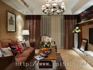 大势所趋 超流行美式细节客厅散发出家庭温馨